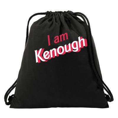 Cute Pinky I Am Kenough Funny I Am Kenough Drawstring Bag