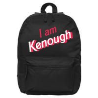 Cute Pinky I Am Kenough Funny I Am Kenough 16 in Basic Backpack