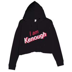 Cute Pinky I Am Kenough Funny I Am Kenough Crop Fleece Hoodie