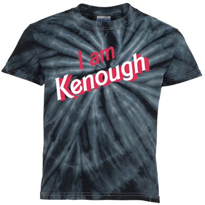 Cute Pinky I Am Kenough Funny I Am Kenough Kids Tie-Dye T-Shirt