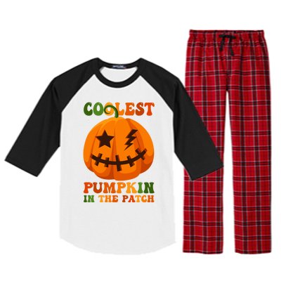 Coolest Pumpkin In The Patch Groovy Happy Halloween Cool Gift Raglan Sleeve Pajama Set