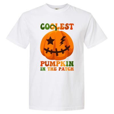 Coolest Pumpkin In The Patch Groovy Happy Halloween Cool Gift Garment-Dyed Heavyweight T-Shirt