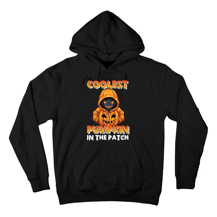 Coolest Pumpkin In The Patch Halloween Kids Design Hoodie