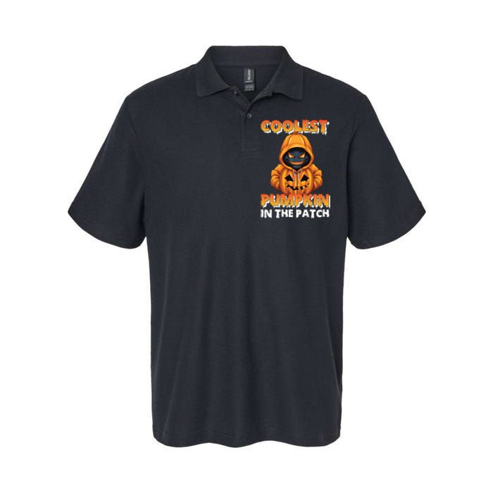 Coolest Pumpkin In The Patch Halloween Kids Design Softstyle Adult Sport Polo