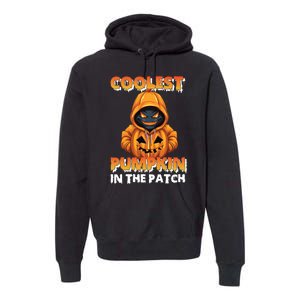 Coolest Pumpkin In The Patch Halloween Kids Design Premium Hoodie