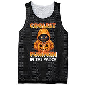 Coolest Pumpkin In The Patch Halloween Kids Design Mesh Reversible Basketball Jersey Tank