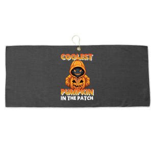 Coolest Pumpkin In The Patch Halloween Kids Design Large Microfiber Waffle Golf Towel