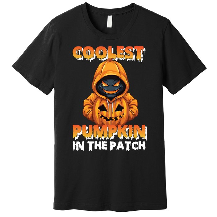 Coolest Pumpkin In The Patch Halloween Kids Design Premium T-Shirt