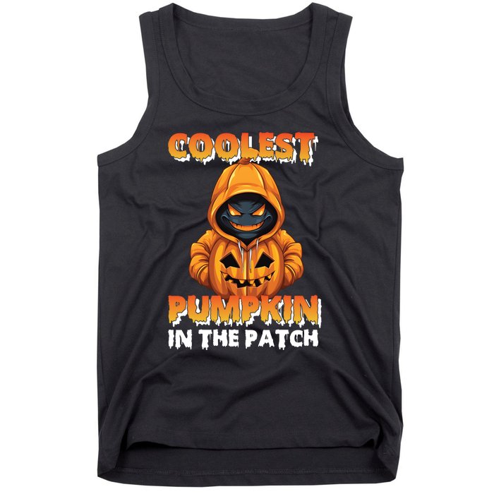 Coolest Pumpkin In The Patch Halloween Kids Design Tank Top