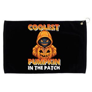 Coolest Pumpkin In The Patch Halloween Kids Design Grommeted Golf Towel