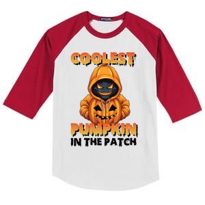 Coolest Pumpkin In The Patch Halloween Kids Design Kids Colorblock Raglan Jersey