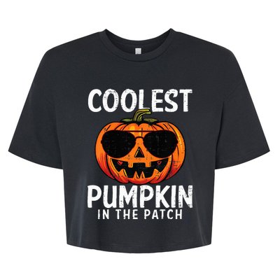 Coolest Pumpkin In The Patch Halloween Bella+Canvas Jersey Crop Tee