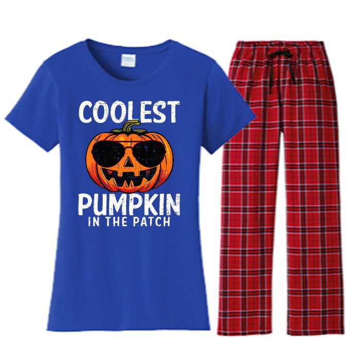 Coolest Pumpkin In The Patch Halloween Women's Flannel Pajama Set