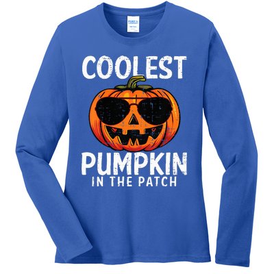 Coolest Pumpkin In The Patch Halloween Ladies Long Sleeve Shirt