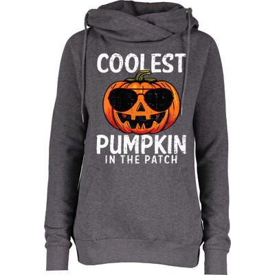 Coolest Pumpkin In The Patch Halloween Womens Funnel Neck Pullover Hood