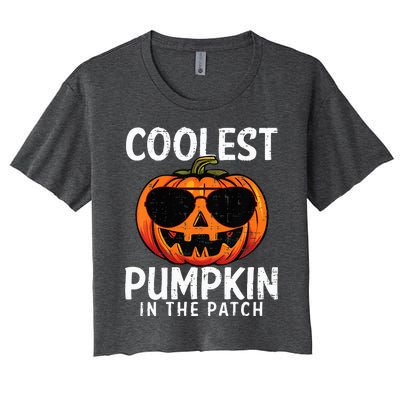 Coolest Pumpkin In The Patch Halloween Women's Crop Top Tee