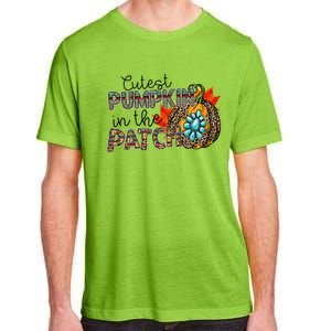 Cutest Pumpkin In The Patch Leopard Pumpkin Thanksgiving Cool Gift Adult ChromaSoft Performance T-Shirt