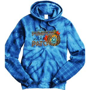 Cutest Pumpkin In The Patch Leopard Pumpkin Thanksgiving Cool Gift Tie Dye Hoodie