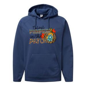 Cutest Pumpkin In The Patch Leopard Pumpkin Thanksgiving Cool Gift Performance Fleece Hoodie