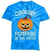 Coolest Pumpkin In The Patch Halloween Fall Design Funny Gift Kids Tie-Dye T-Shirt