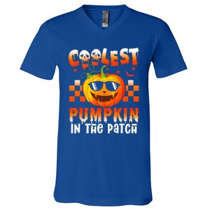 Coolest Pumpkin In The Patch Halloween Gift V-Neck T-Shirt