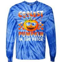 Coolest Pumpkin In The Patch Halloween Gift Tie-Dye Long Sleeve Shirt