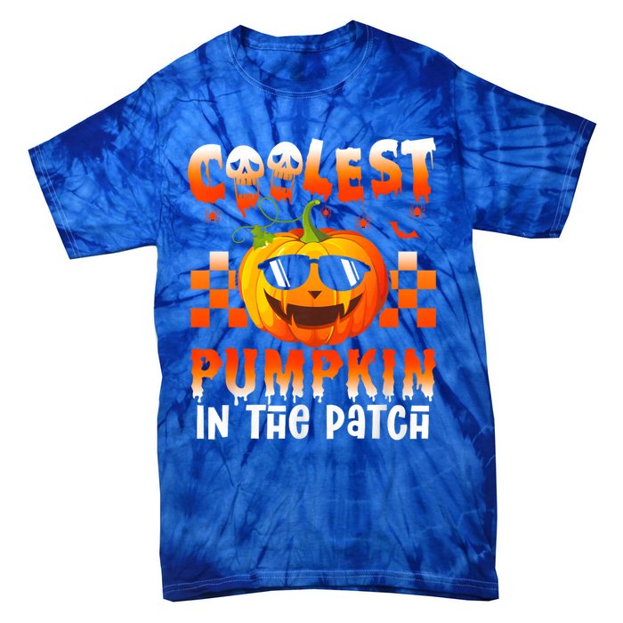 Coolest Pumpkin In The Patch Halloween Gift Tie-Dye T-Shirt