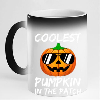 Coolest Pumpkin In The Patch Halloween Pumpkin 11oz Black Color Changing Mug