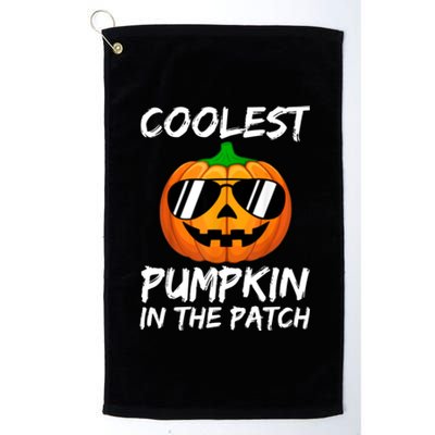 Coolest Pumpkin In The Patch Halloween Pumpkin Platinum Collection Golf Towel