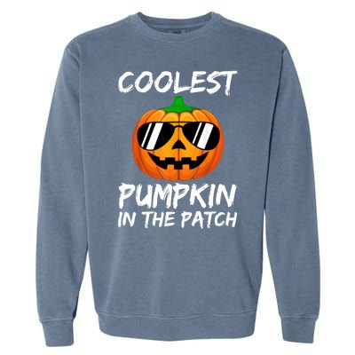 Coolest Pumpkin In The Patch Halloween Pumpkin Garment-Dyed Sweatshirt