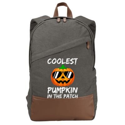 Coolest Pumpkin In The Patch Halloween Pumpkin Cotton Canvas Backpack