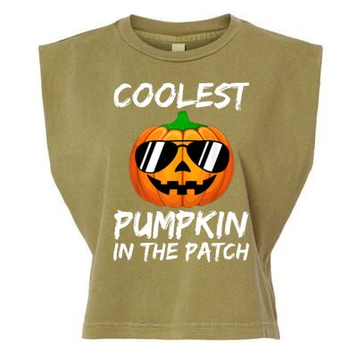 Coolest Pumpkin In The Patch Halloween Pumpkin Garment-Dyed Women's Muscle Tee