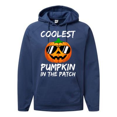 Coolest Pumpkin In The Patch Halloween Pumpkin Performance Fleece Hoodie