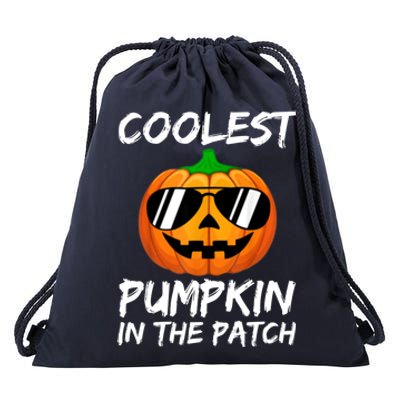 Coolest Pumpkin In The Patch Halloween Pumpkin Drawstring Bag