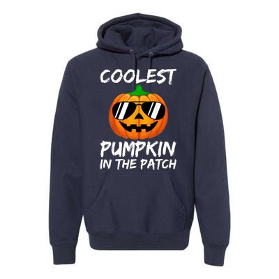 Coolest Pumpkin In The Patch Halloween Pumpkin Premium Hoodie