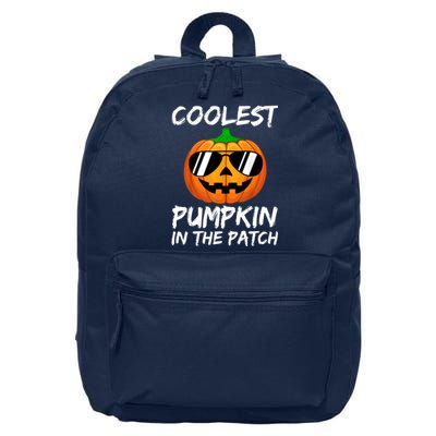 Coolest Pumpkin In The Patch Halloween Pumpkin 16 in Basic Backpack