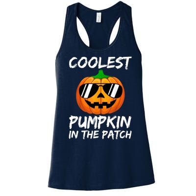 Coolest Pumpkin In The Patch Halloween Pumpkin Women's Racerback Tank