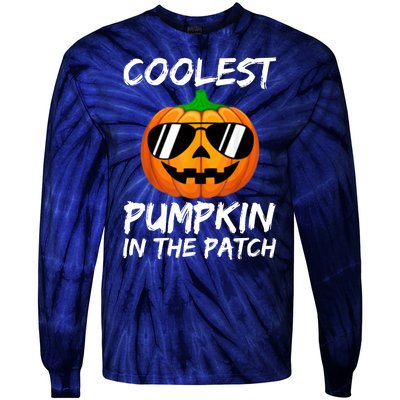 Coolest Pumpkin In The Patch Halloween Pumpkin Tie-Dye Long Sleeve Shirt