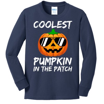 Coolest Pumpkin In The Patch Halloween Pumpkin Kids Long Sleeve Shirt