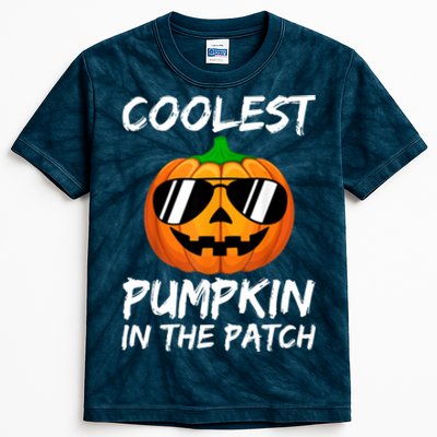 Coolest Pumpkin In The Patch Halloween Pumpkin Kids Tie-Dye T-Shirt