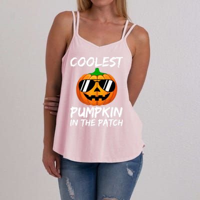 Coolest Pumpkin In The Patch Halloween Pumpkin Women's Strappy Tank