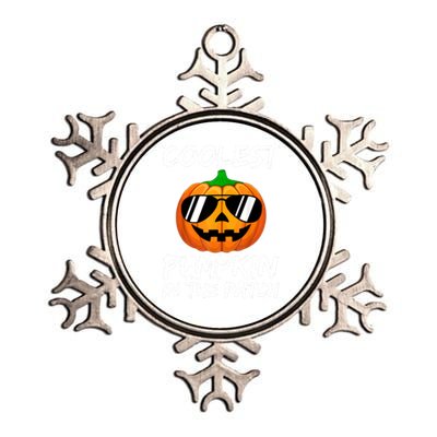 Coolest Pumpkin In The Patch Halloween Pumpkin Metallic Star Ornament