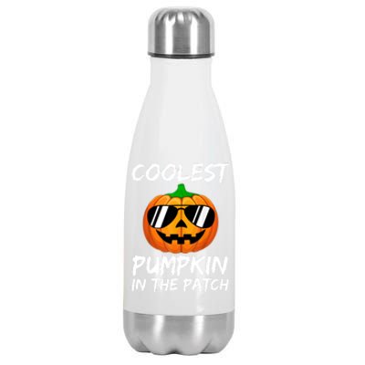 Coolest Pumpkin In The Patch Halloween Pumpkin Stainless Steel Insulated Water Bottle