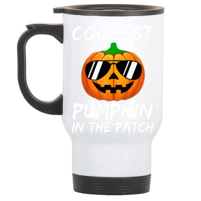 Coolest Pumpkin In The Patch Halloween Pumpkin Stainless Steel Travel Mug