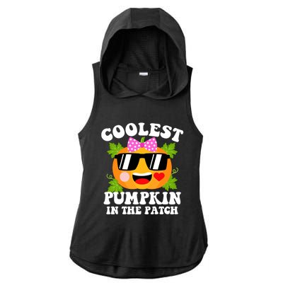 Coolest Pumpkin In The Patch Gift Funny Halloween Costume Gift Ladies PosiCharge Tri-Blend Wicking Draft Hoodie Tank