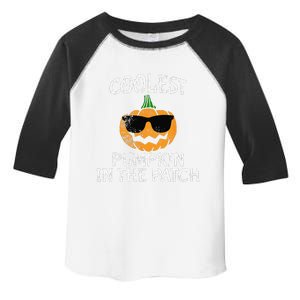 Coolest Pumpkin In The Patch Funny Halloween Toddler Fine Jersey T-Shirt