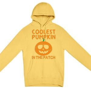 Coolest Pumpkin In The Patch Funny Halloweens Premium Pullover Hoodie