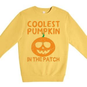 Coolest Pumpkin In The Patch Funny Halloweens Premium Crewneck Sweatshirt