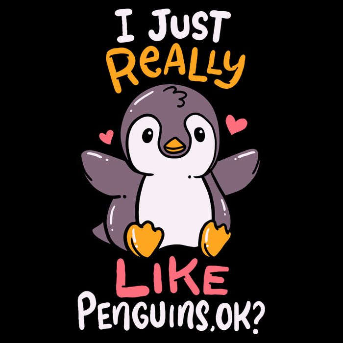 Cute Penguin I Just Really Love Penguins Ok Baby Gift Womens Tank Top