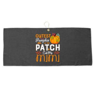 Cutest Pumpkin In The Patch Call Me Mimi Halloween Gift Large Microfiber Waffle Golf Towel